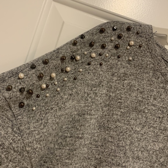 Dex brand grey and “bedazzled” sweater. Size Medium. - Picture 3 of 6